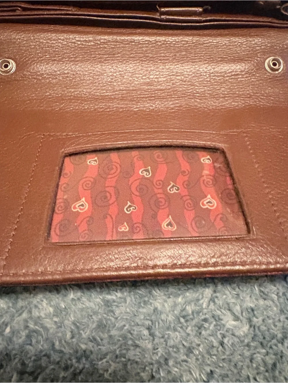 Brighton Gina Croc Leather Organizer Clutch Wallet Brown Rare Vintage Y2K